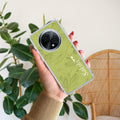 Customized luxury Mint Green leaves Anti Yellow Case For Oppo F27 5G