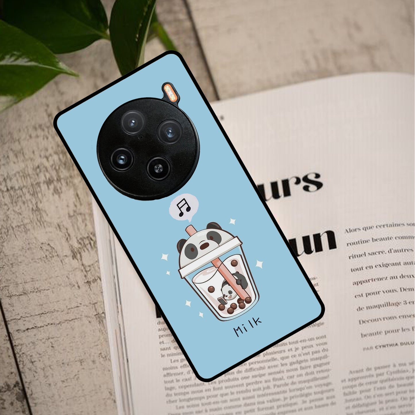 Cartoon Milk Tea We Bare Bears Glossy Metal Case Cover For Vivo