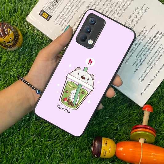 Cartoon Matcha Tea We Bare Bears Glossy Metal Case Cover For Realme