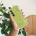 Customized luxury Mint Green leaves Transparent Silicon Case For Realme C73 5G