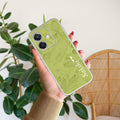 Customized luxury Mint Green leaves Anti Yellow Case For Oppo A5 Pro 5G
