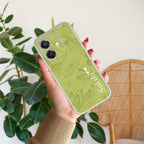 Customized luxury Mint Green leaves Anti Yellow Case For Oppo A5 Pro 5G