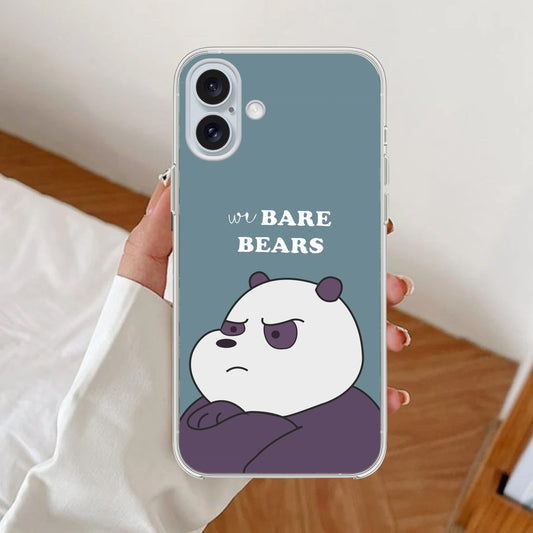 We Bare Bears Transparent Silicon Case Blue For iPhone