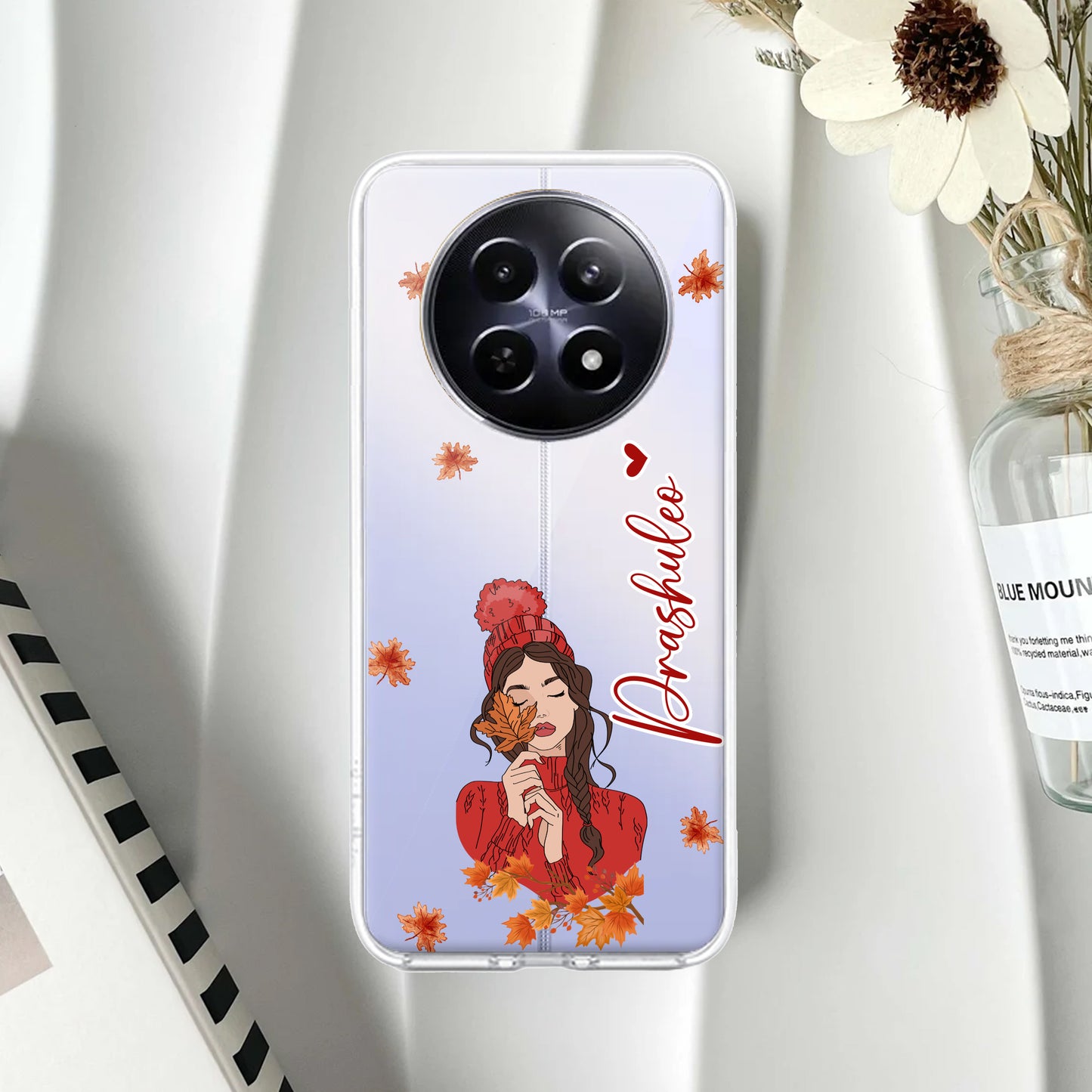 Daisy Flower Customize Transparent Silicon Case For Realme/Narzo