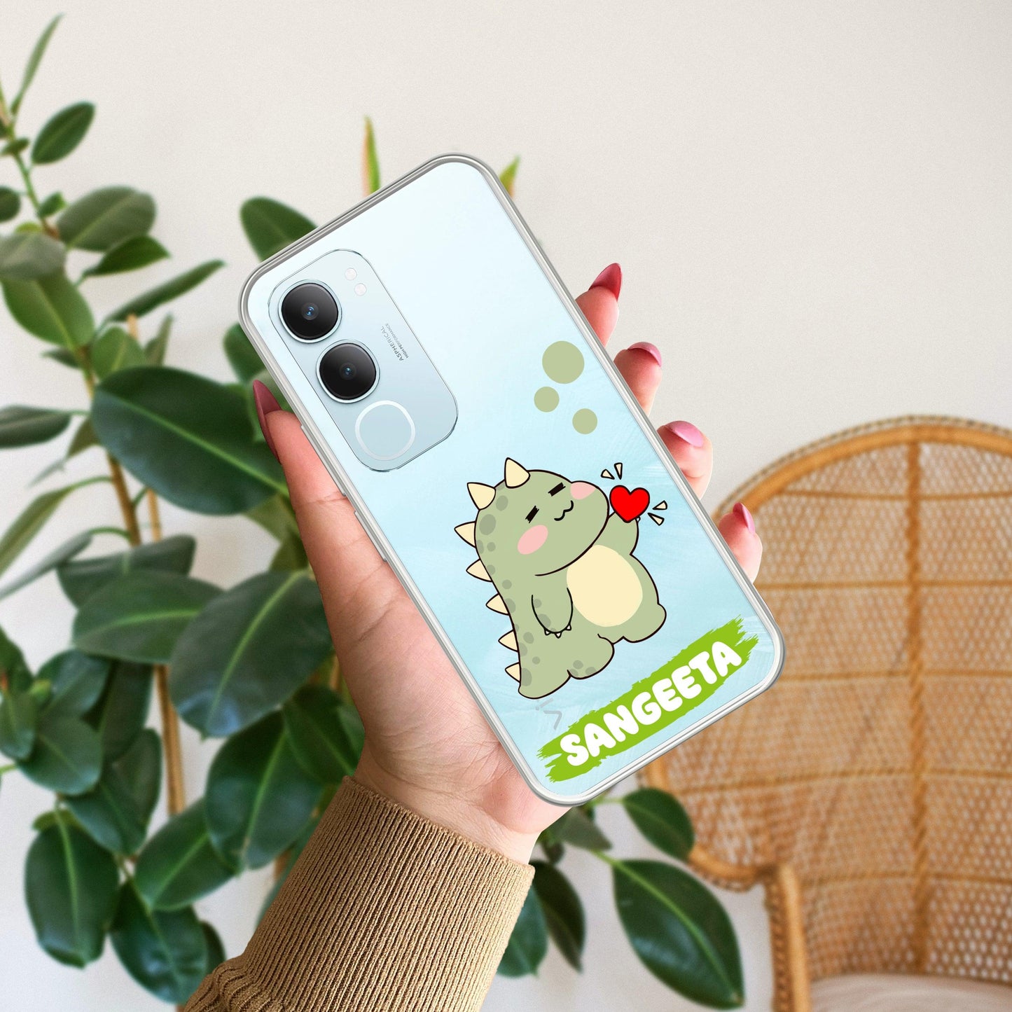 Mini Dino Customize Transparent Silicon Case For Vivo