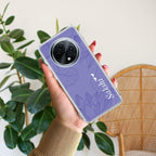 Customized luxury Purple leaves Anti Yellow Case For Oppo F27 5G