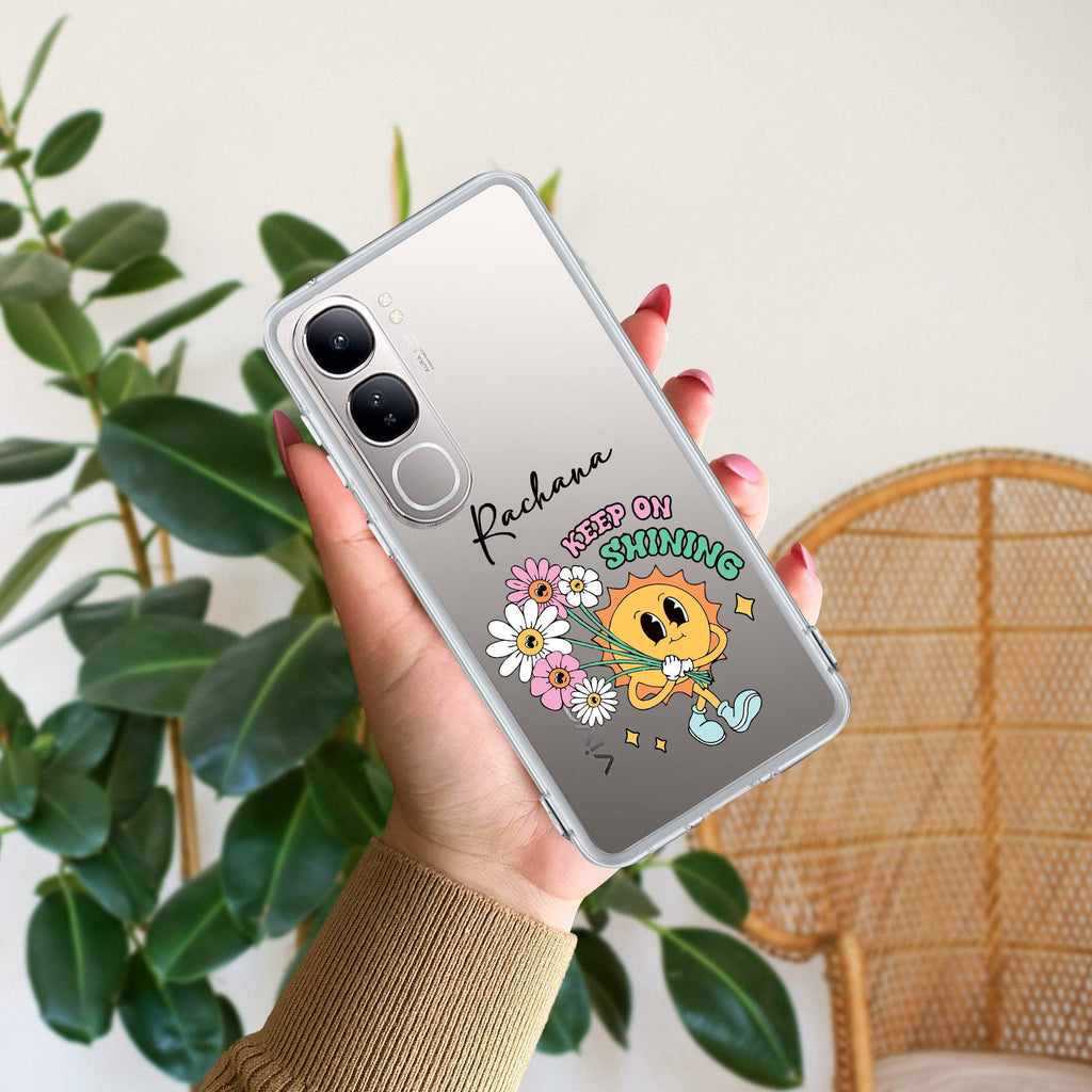 Keep Shining Customize Transparent Silicon Case For Vivo V21 5G