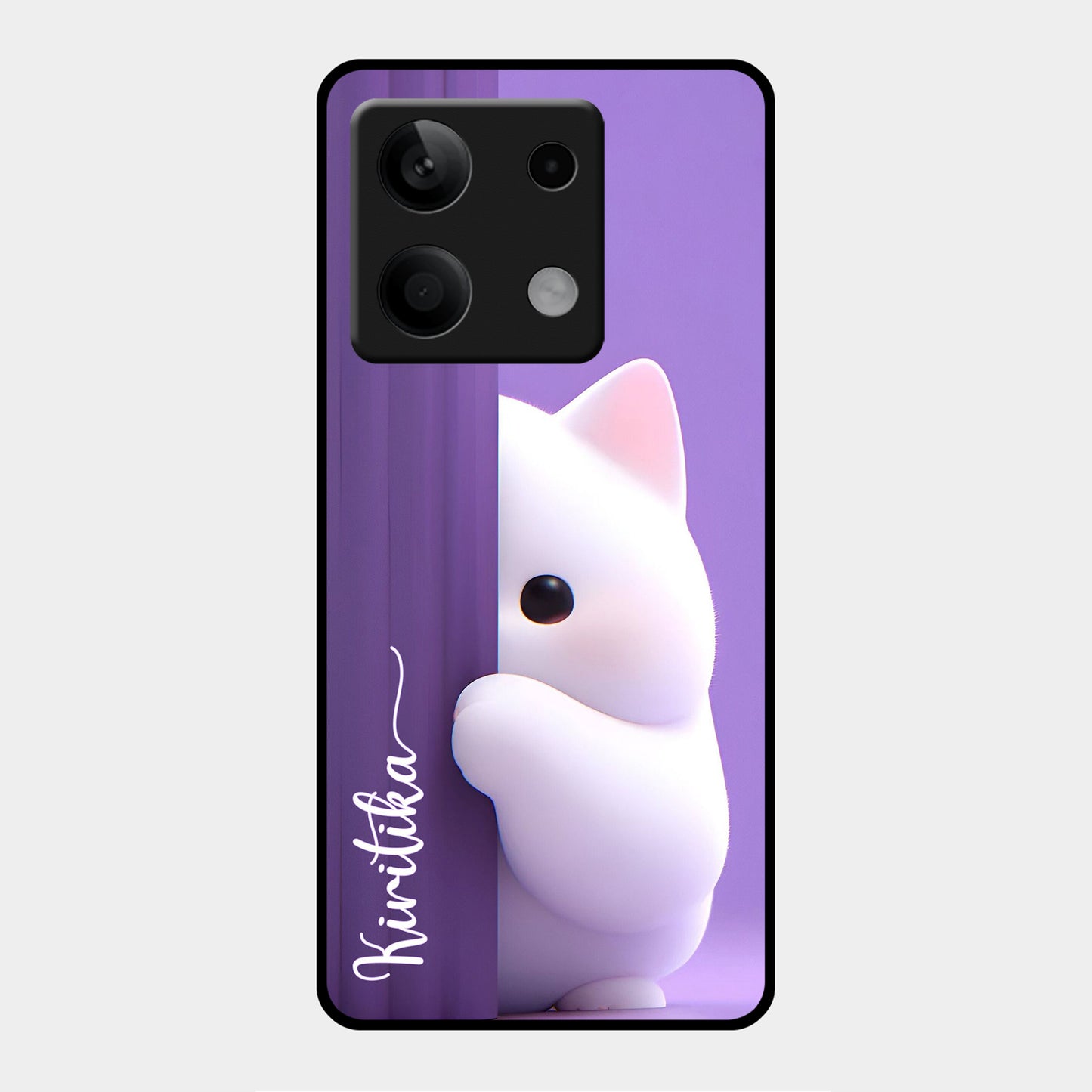 Cute Kittens Glossy Metal Case Cover For Redmi