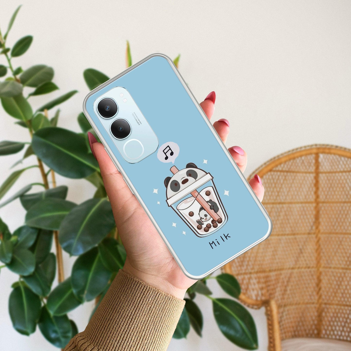 Cartoon Milk Tea We Bare Bears Silicon Case For Vivo