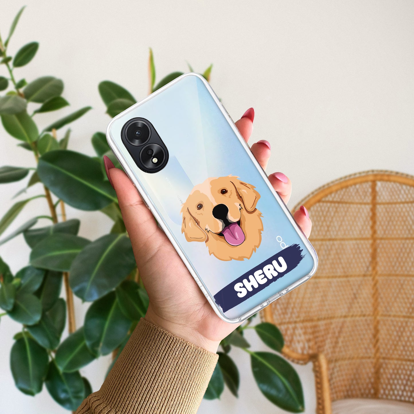 Dog Lovers Customize Transparent Silicon Case For Oppo