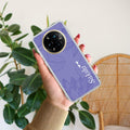 Customized luxury Purple leaves Transparent Silicon Case For Realme 12 Plus 5G