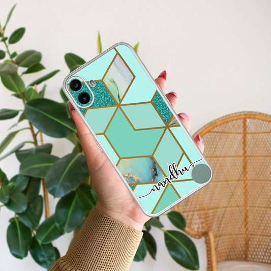 Marble Green Customize Transparent Silicon Case For Nothing