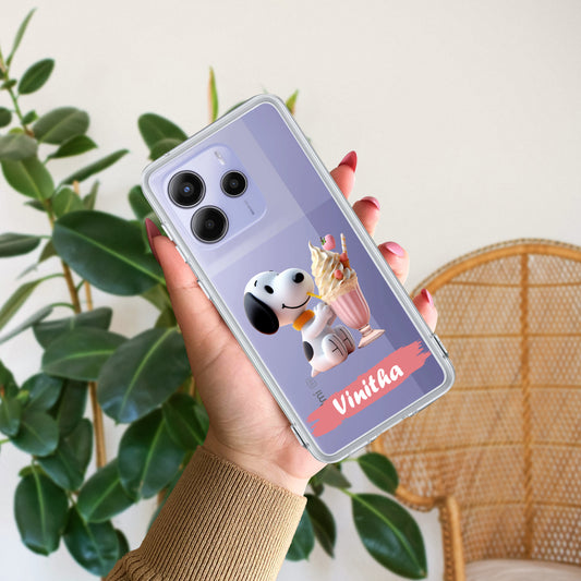 Snoopy Customize Transparent Silicon Case For Redmi/Xiaomi