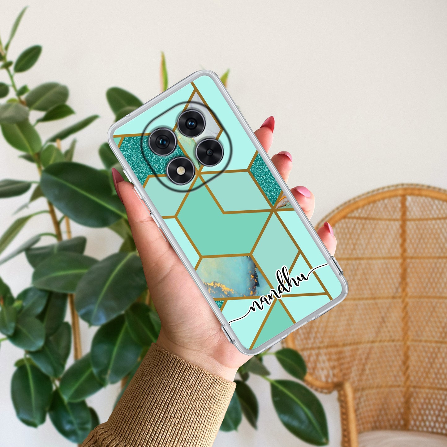 Marble Green Customize Transparent Silicon Case For Redmi/Xiaomi