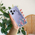 MultiColor Floral Customize Transparent Silicon Case For Redmi A5 4G