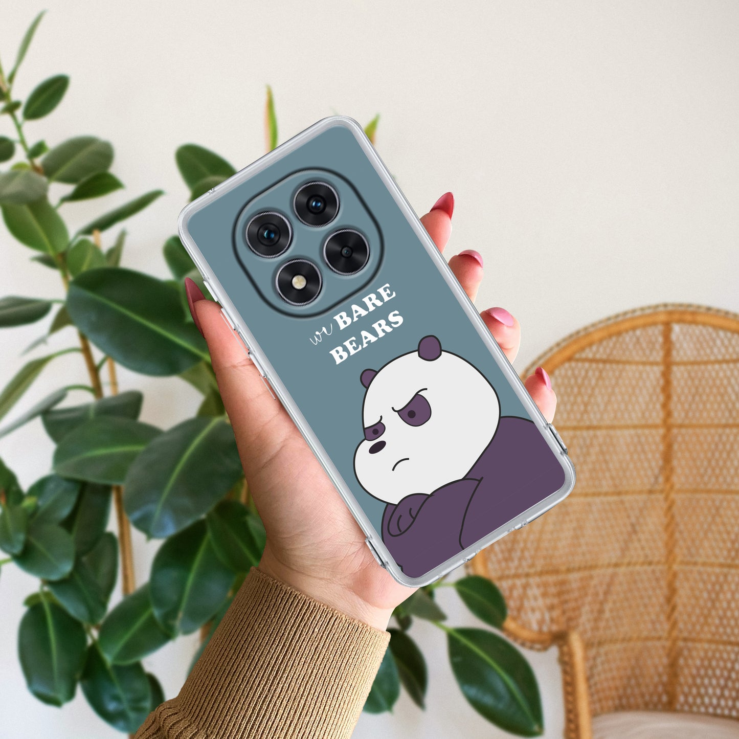 We Bare Bears Transparent Silicon Case Blue For Redmi/Xiaomi