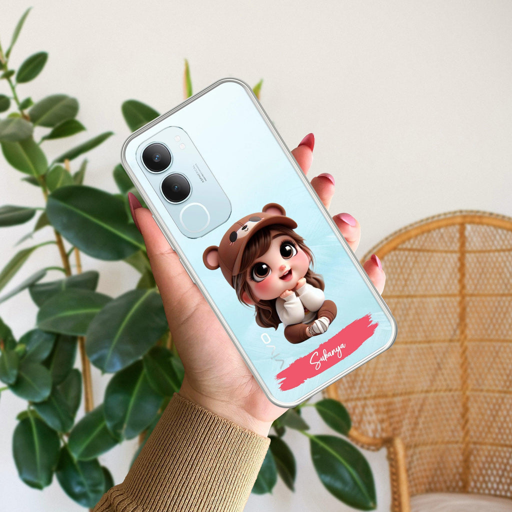 Little Girl Customize Transparent Silicon Case For Vivo Y20s/Vivo Y20A/Vivo Y20G/Vivo Y20i / Vivo Y20T / Vivo Y20