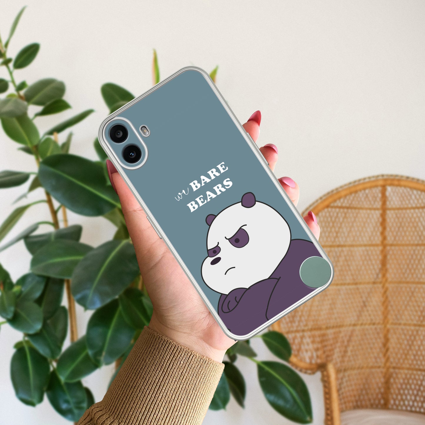 We Bare Bears Transparent Silicon Case Blue For Nothing