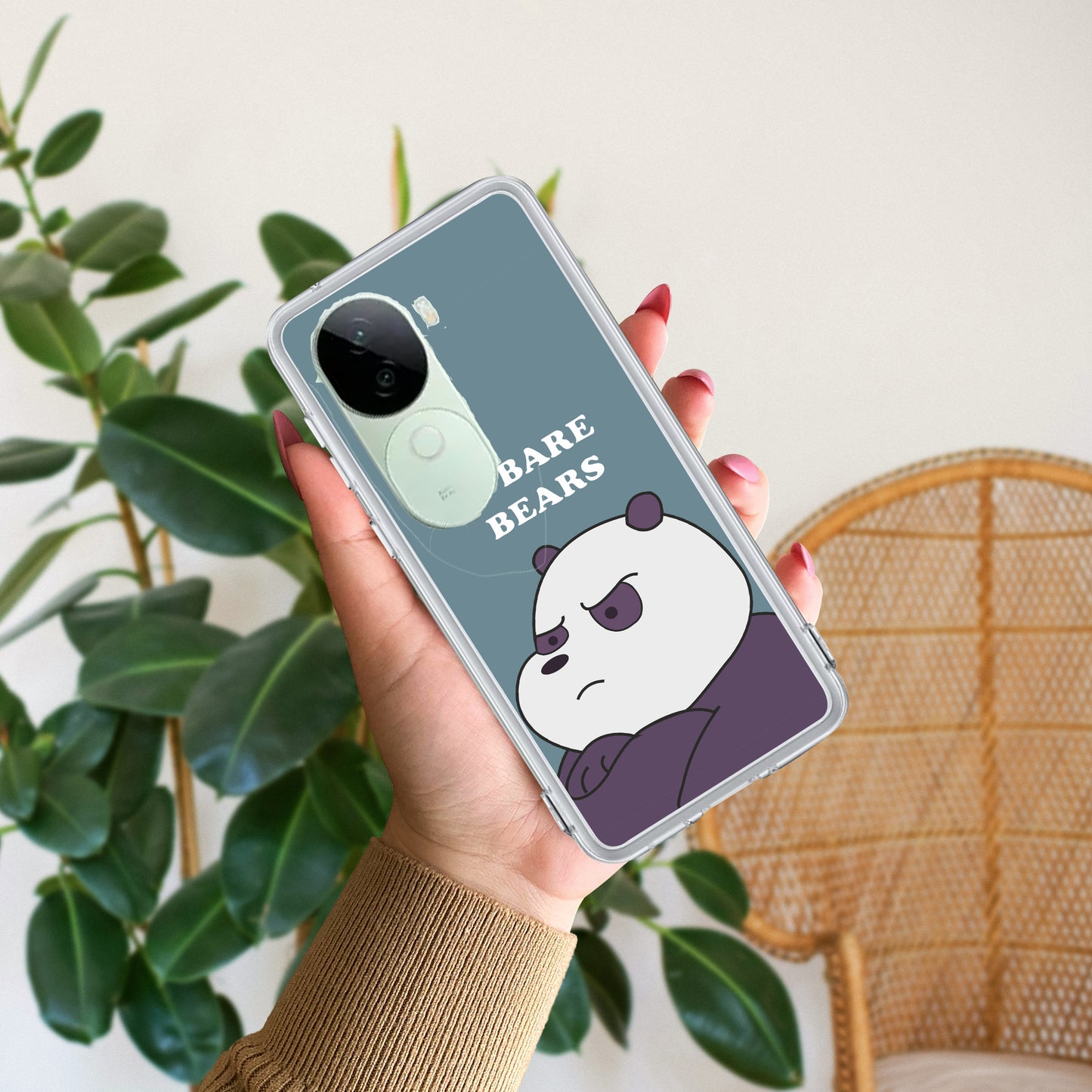 We Bare Bears Transparent Silicon Case Blue For iQOO