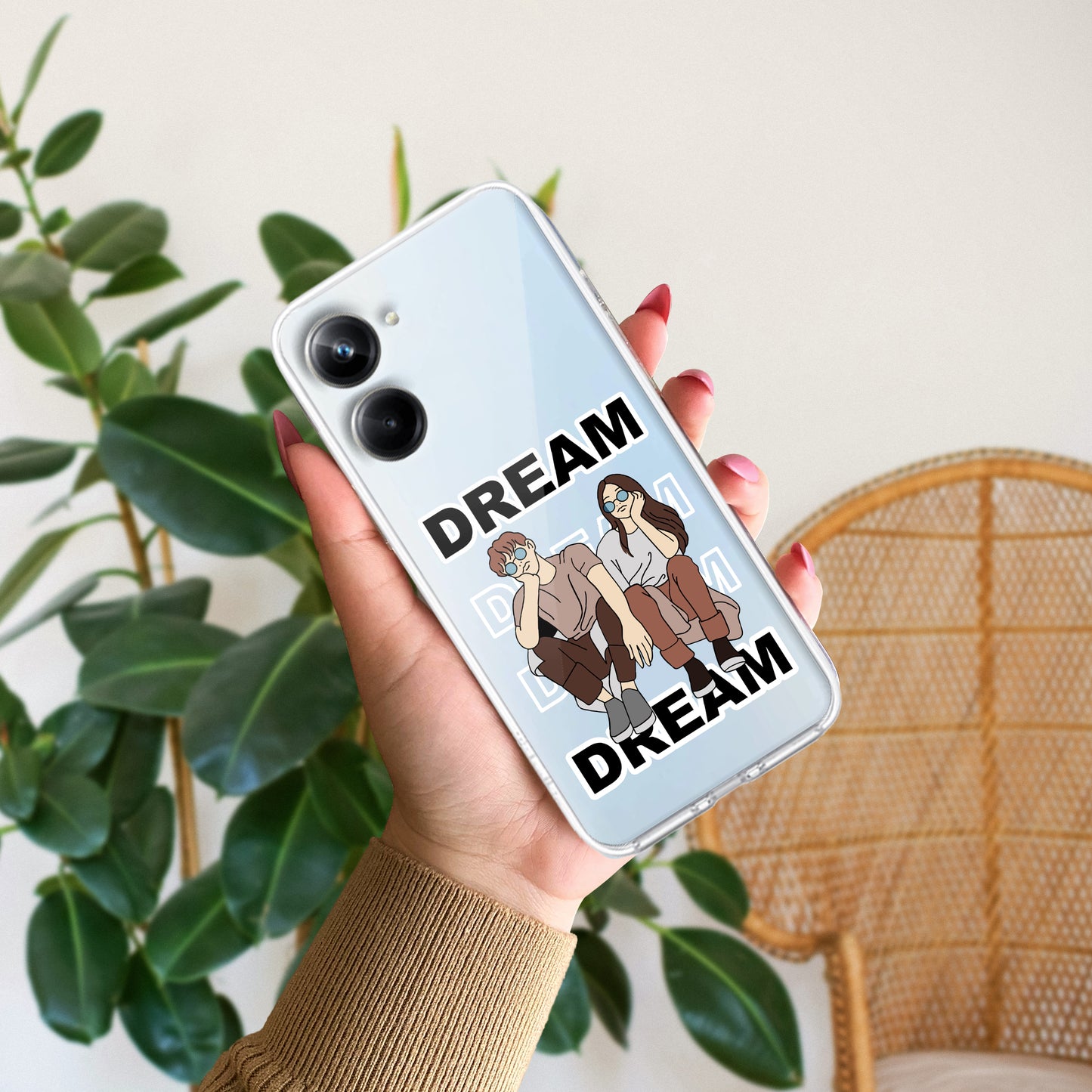 Couple Dream Customize Transparent Silicon Case For Realme/Narzo