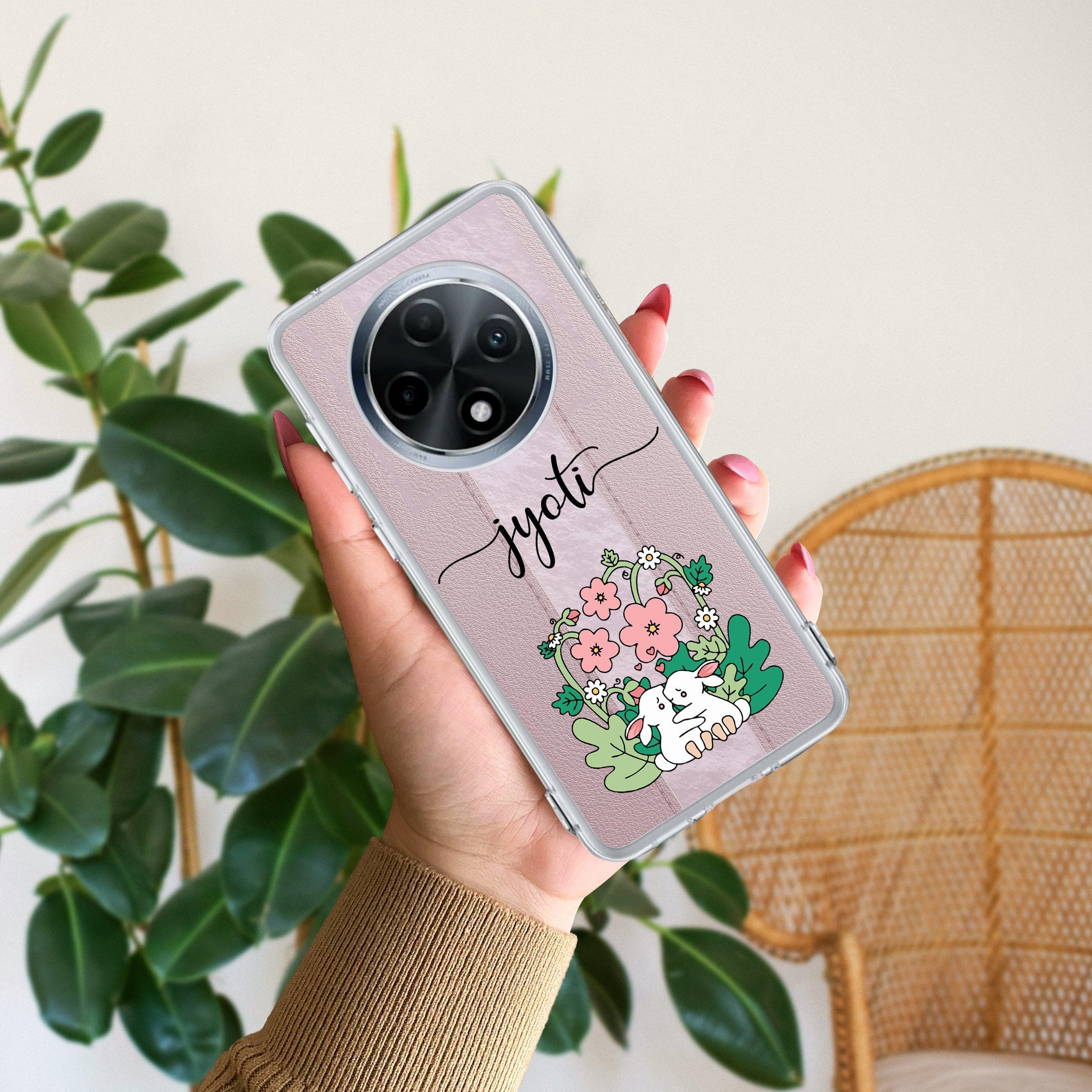 Cute Bunny Customize Transparent Silicon Case V2 For Oppo Reno 11 Pro 5G