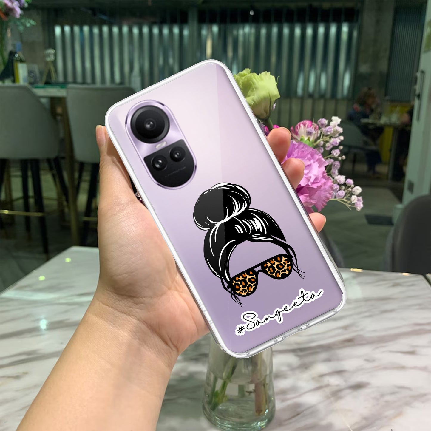 Girl With Goggles Customize Transparent Silicon Case For Oppo