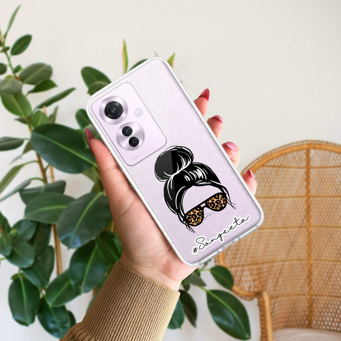 Girl With Goggles Customize Transparent Silicon Case For Oppo