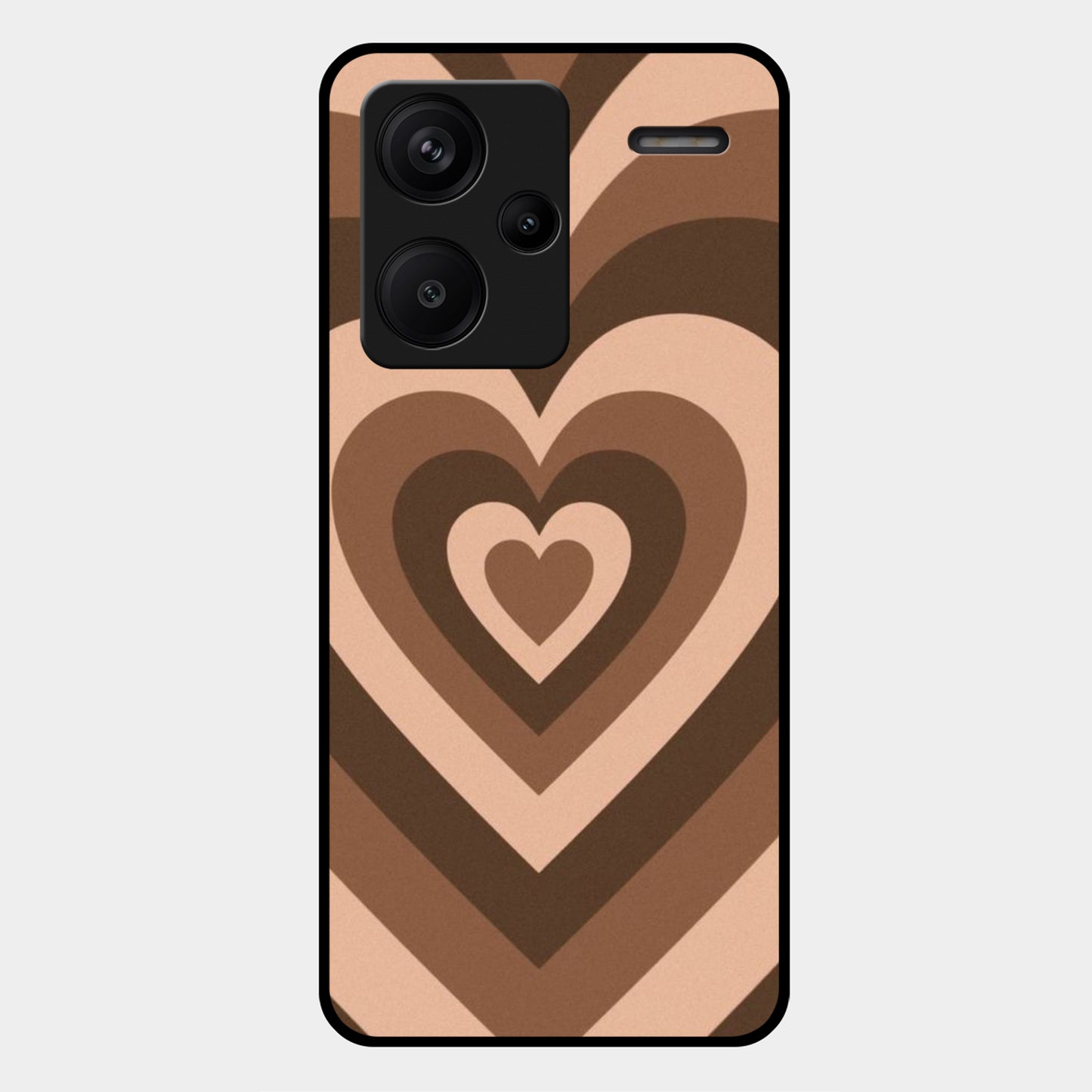 Latte Love Pattern Glossy Metal Case Cover For Redmi