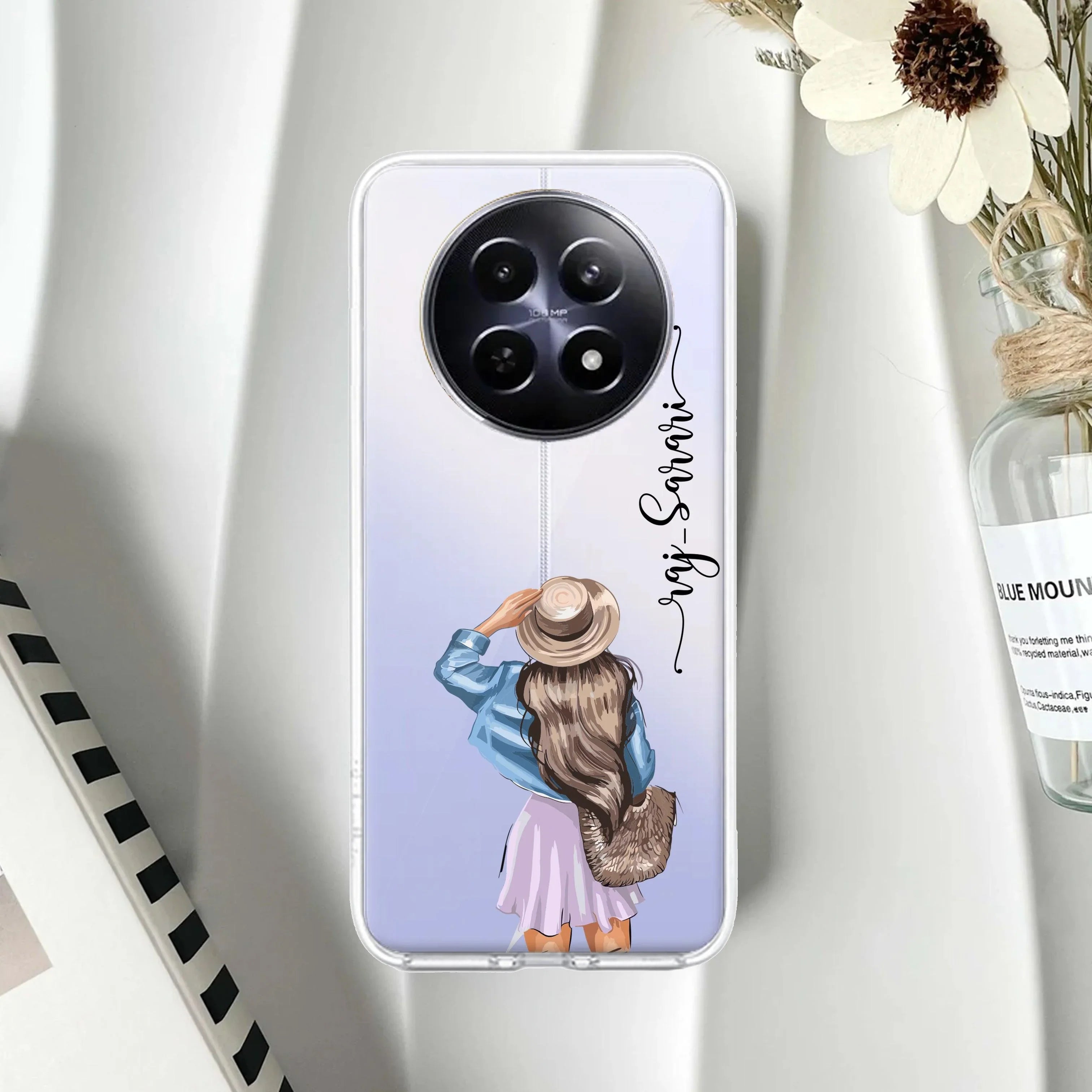 Girl With Hat Customize Anti Yelllow Case For Realme 14 Pro Lite 5G