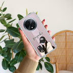 Stylish Girl With Cap Customize Transparent Silicon Case For OPPO Reno 14 Pro 5G