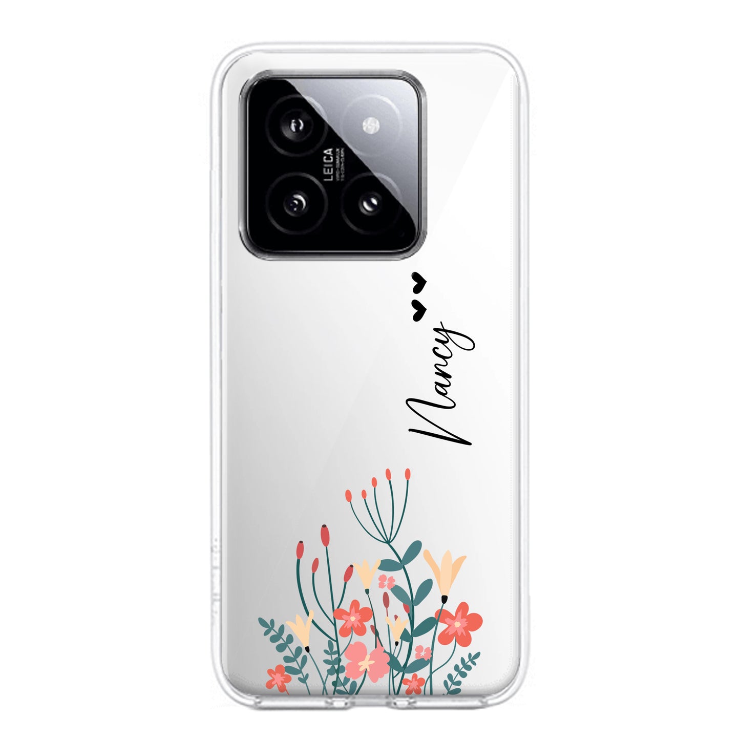 MultiColor Floral Customize Transparent Silicon Case For Redmi/Xiaomi