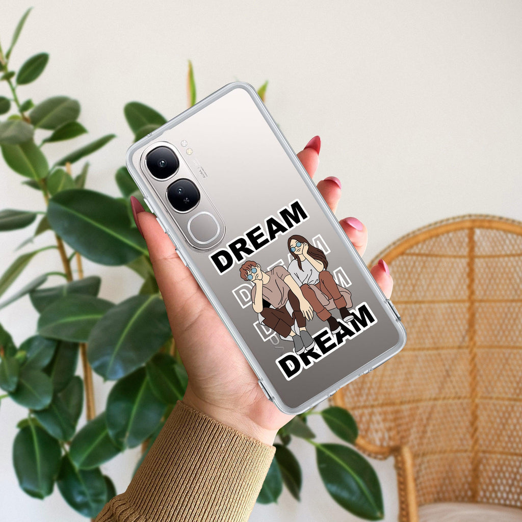 Couple Dream Transparent Silicon Case For Vivo V21 5G