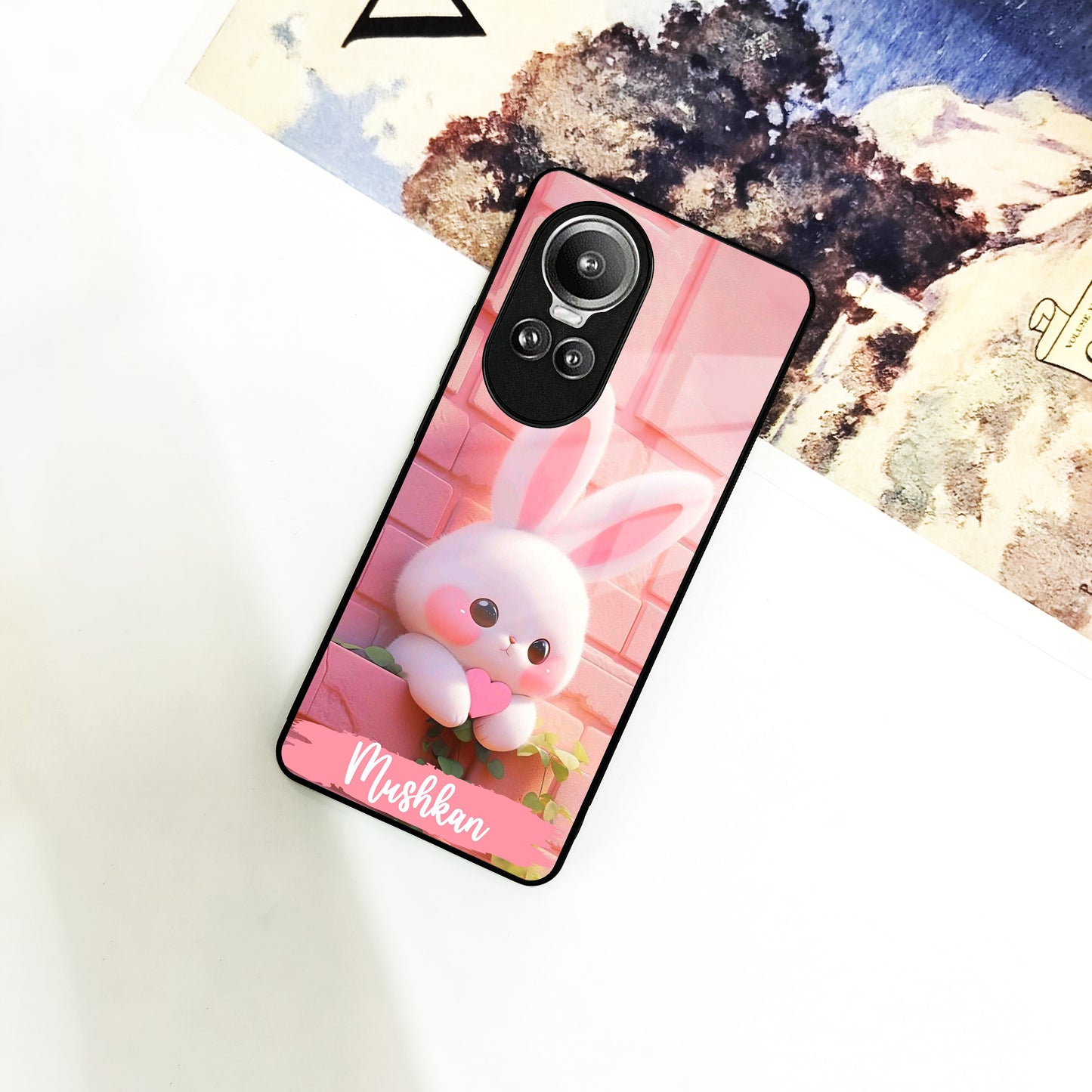 Bunny Glossy Metal Case Cover For Oppo - ShopOnCliQ