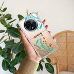 Blue Floral Customize Anti Yellow Case For Oppo F27 5G