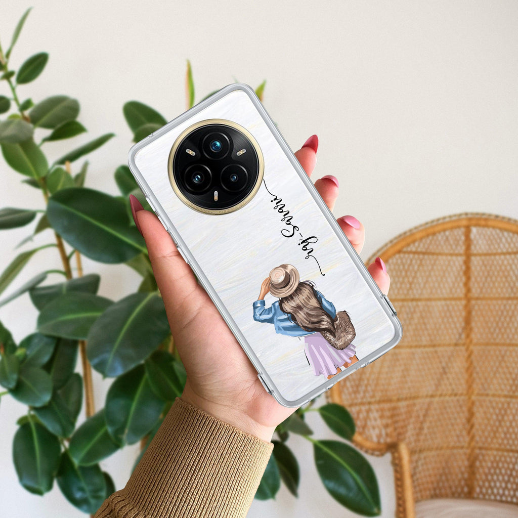 Girl With Hat Customize Transparent Silicon Case For Realme/Narzo