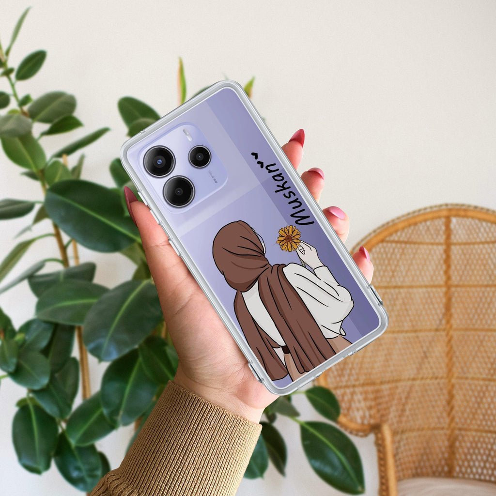 Personalized Hijab Girl Transparent Silicon Case V2 For Redmi/Xiaomi - ShopOnCliQ