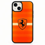 Orange Racing Horse Glass Phone Case