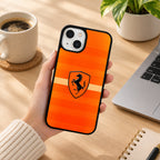 Orange Racing Horse Glass Phone Case