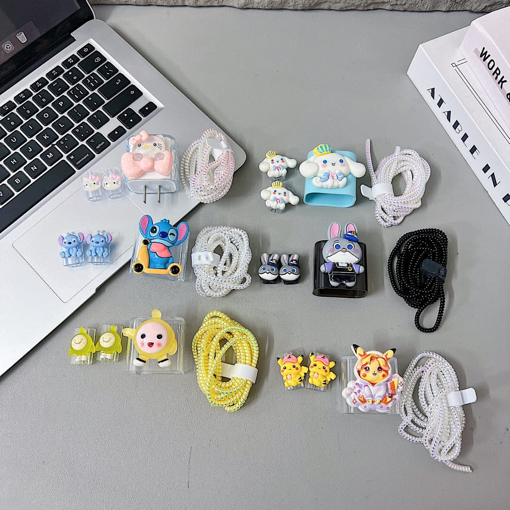 3D Cute Stitch Adventure Cartoon Doll Charger Case