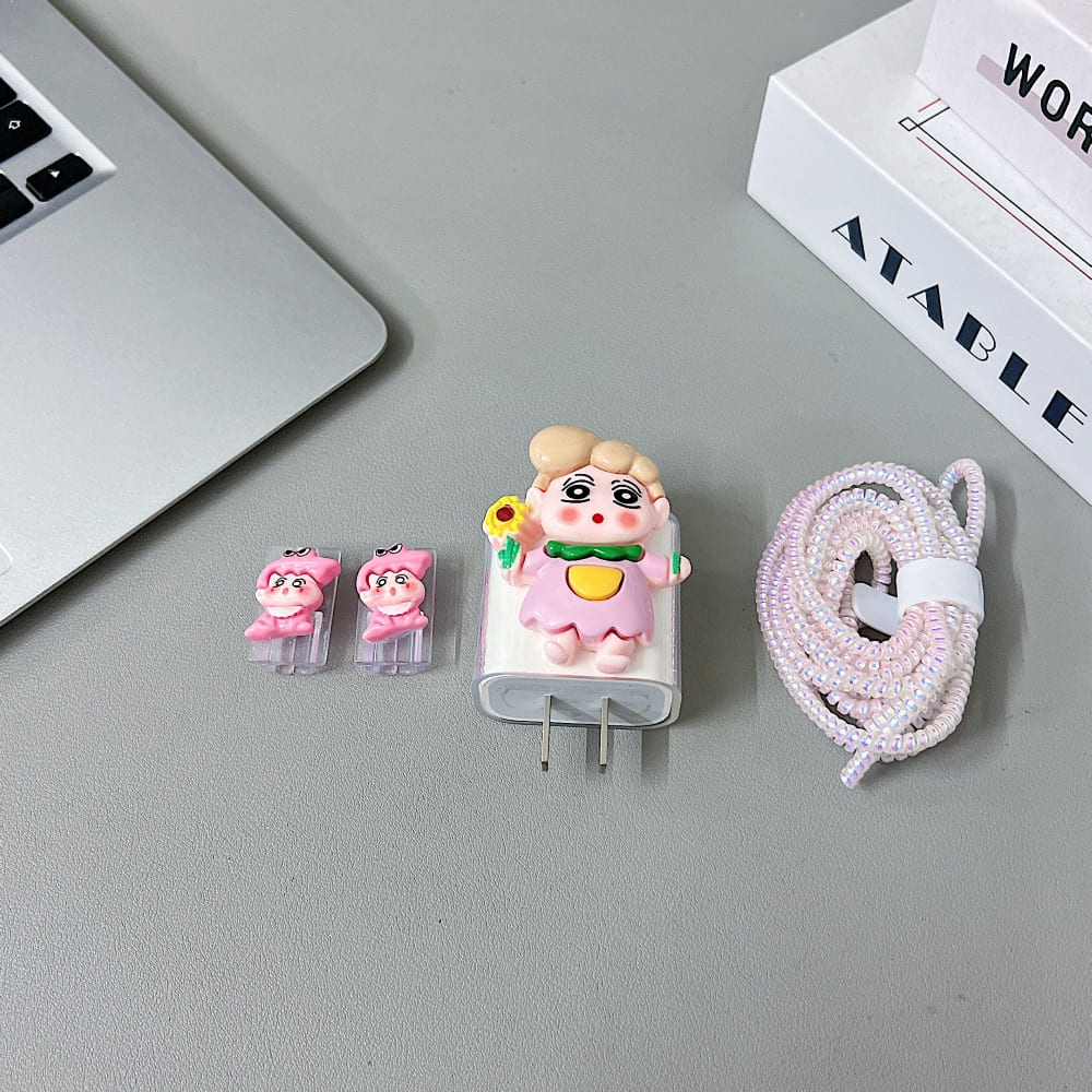 3D Cute Cartoon Doll Charger Case