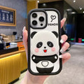 3D Cartoon Cute Panda Silicon Shockproof 360° Protection Case with Mirror Stand - ShopOnCliQ