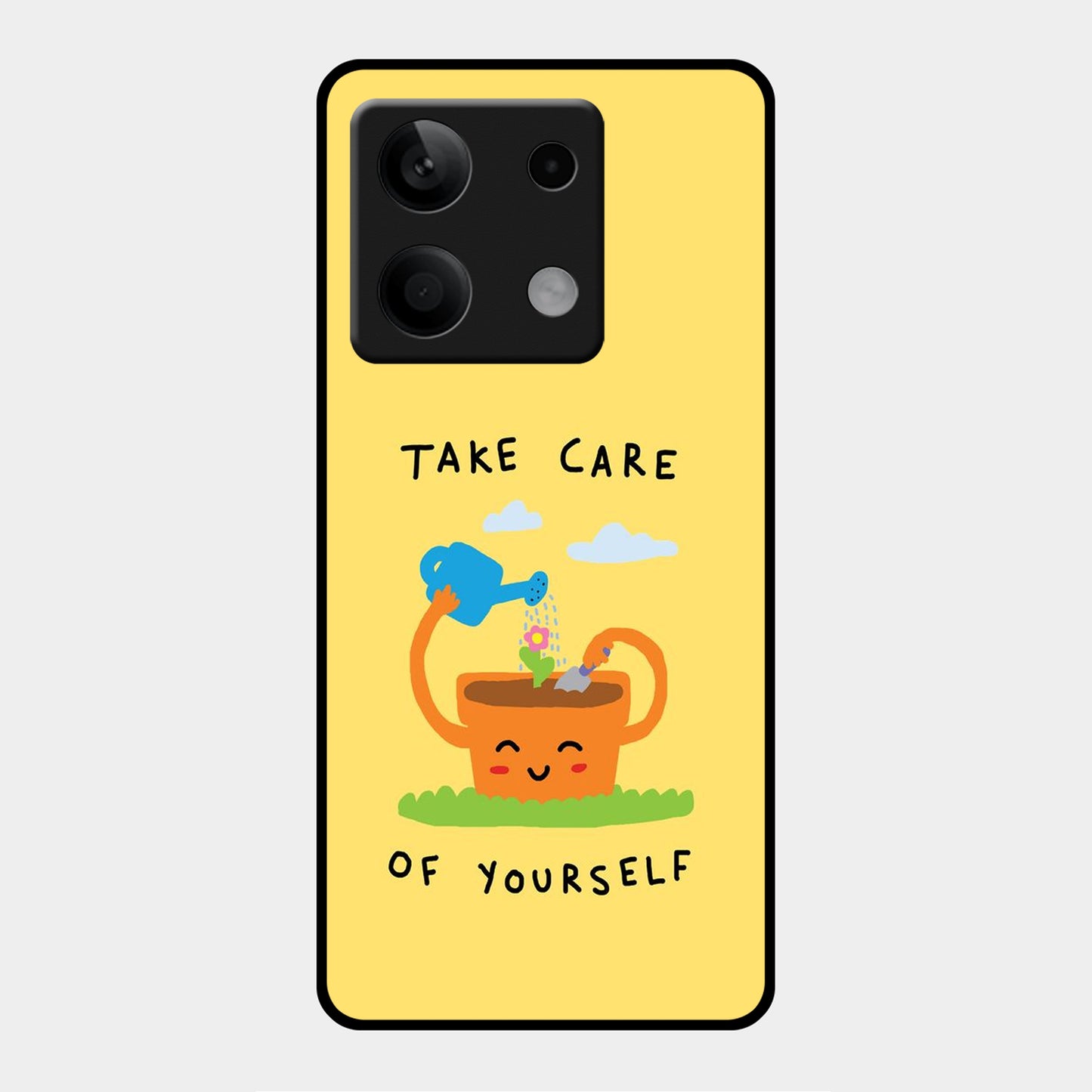 Take Care Glossy Metal Case Cover For Redmi