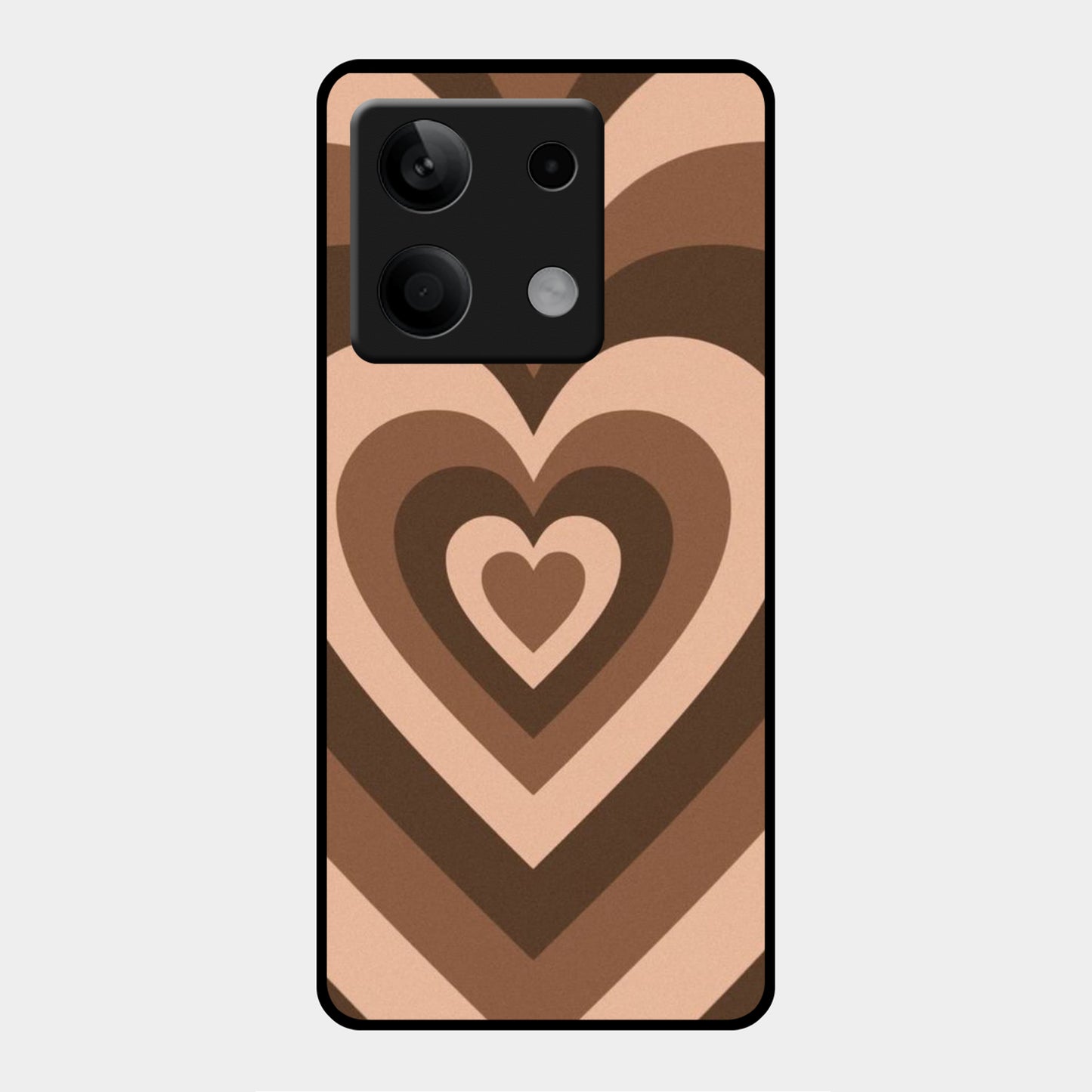 Latte Love Pattern Glossy Metal Case Cover For Redmi