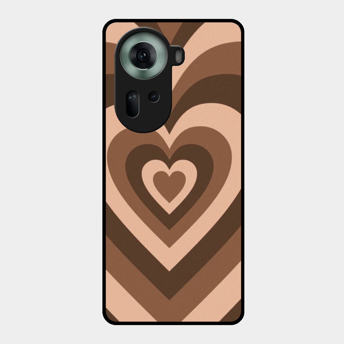 Latte Love Pattern Glossy Metal Case Cover For Oppo