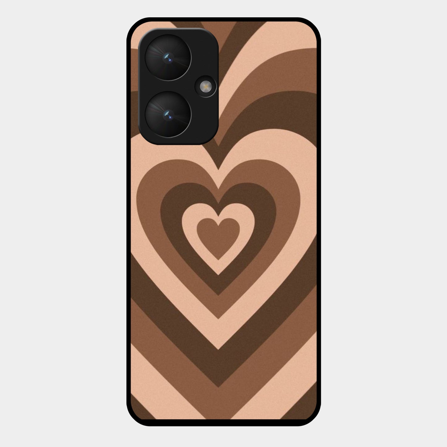 Latte Love Pattern Glossy Metal Case Cover For Redmi