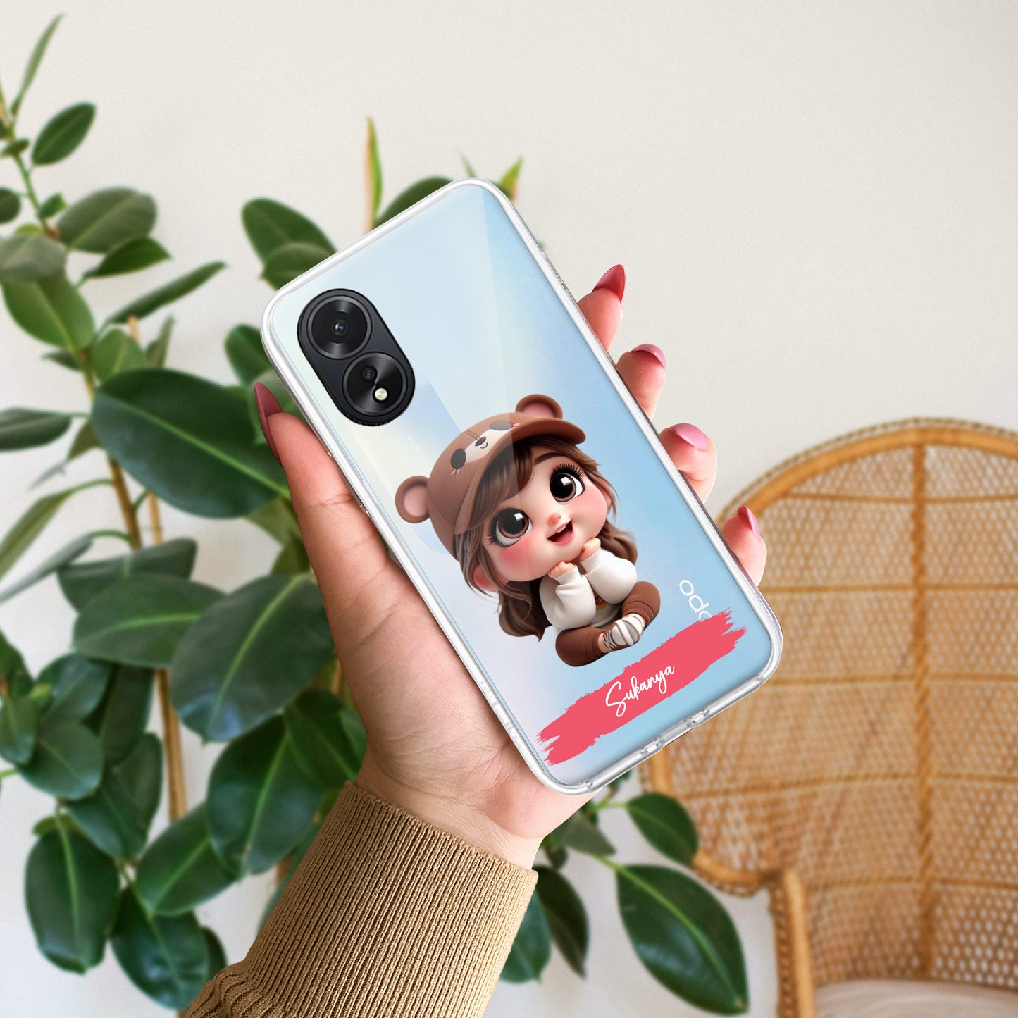 Little Girl Customize Transparent Silicon Case For Oppo