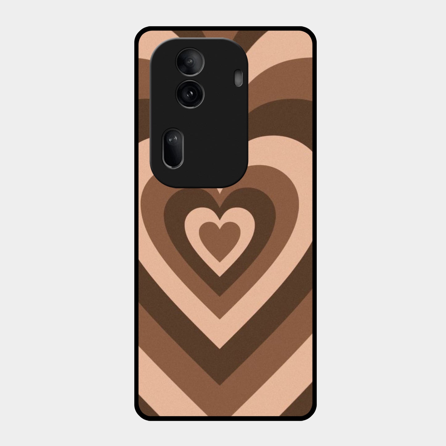 Latte Love Pattern Glossy Metal Case Cover For Oppo