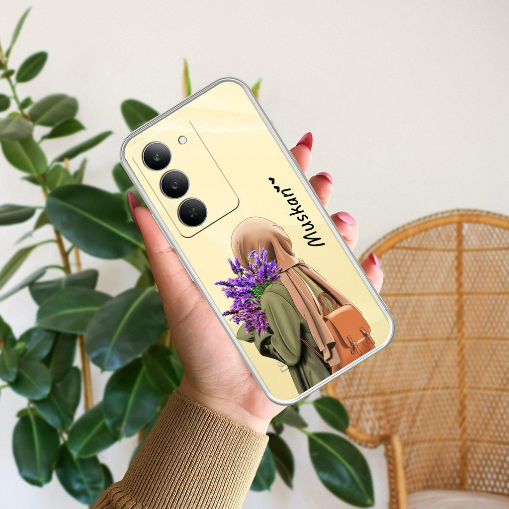 Personalized Hijab Girl Transparent Silicon Case For Realme/Narzo