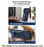 Hupshy Back Cover for Samsung Galaxy S26 Ultra 5G | Armor Camera Slider 360 Degree Rotating Finger Ring Holder Case with Bracket Stand Back Case Cover | (Blue) : Amazon.in: Electronics