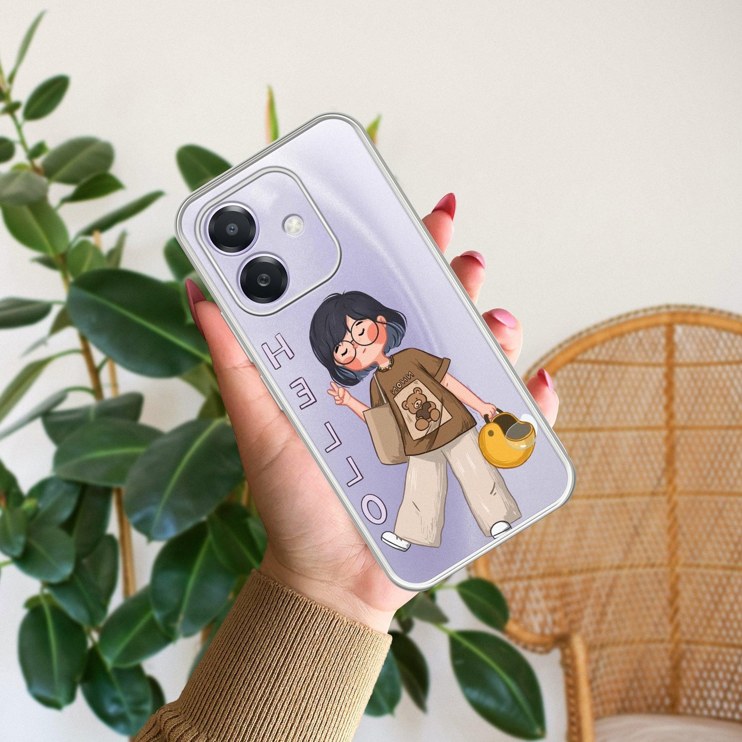 Hello Honey Transparent Silicon Case For Oppo